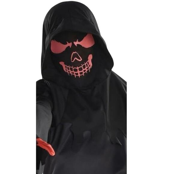 New Amscan Hooded Horror Costume Set With Mask halloween boys size large 12-14 - Picture 3 of 6